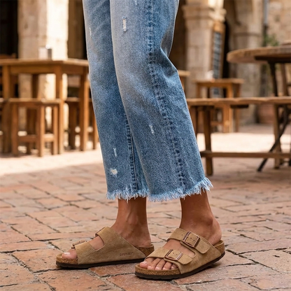 Jimena | Retro frynset cropped jeans med lige ben