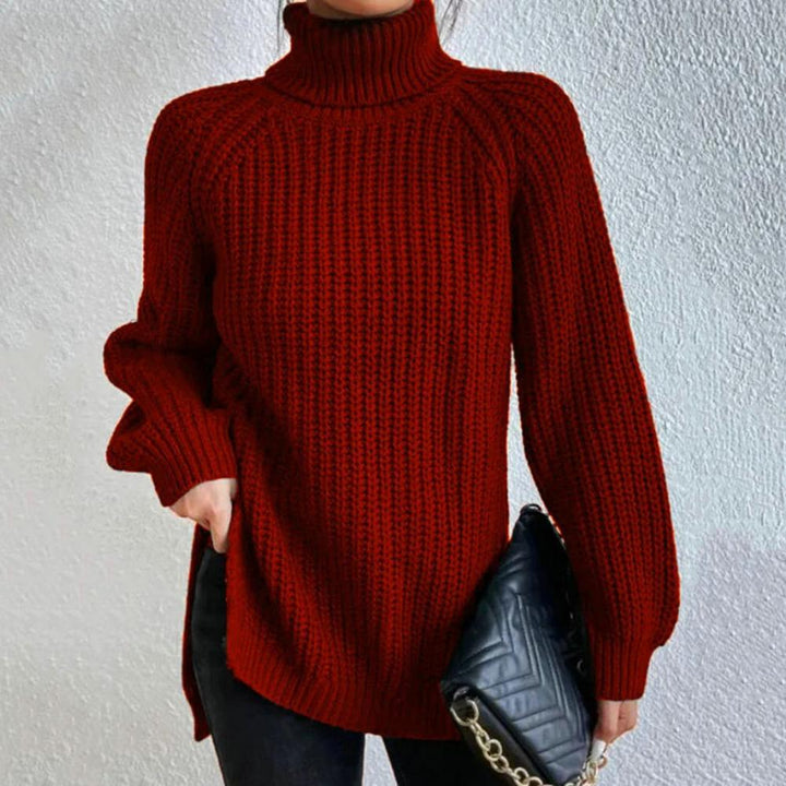 MEGAN | Suéter de Tricô Elegante com Gola Alta – Conforto Tranquilo, Elegância Atemporal