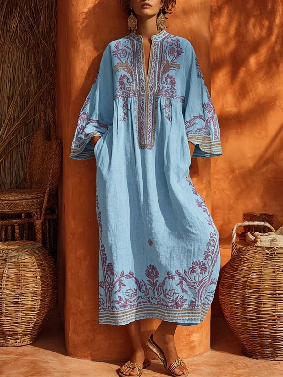 Zahara™ boheme blomster maxi kjole