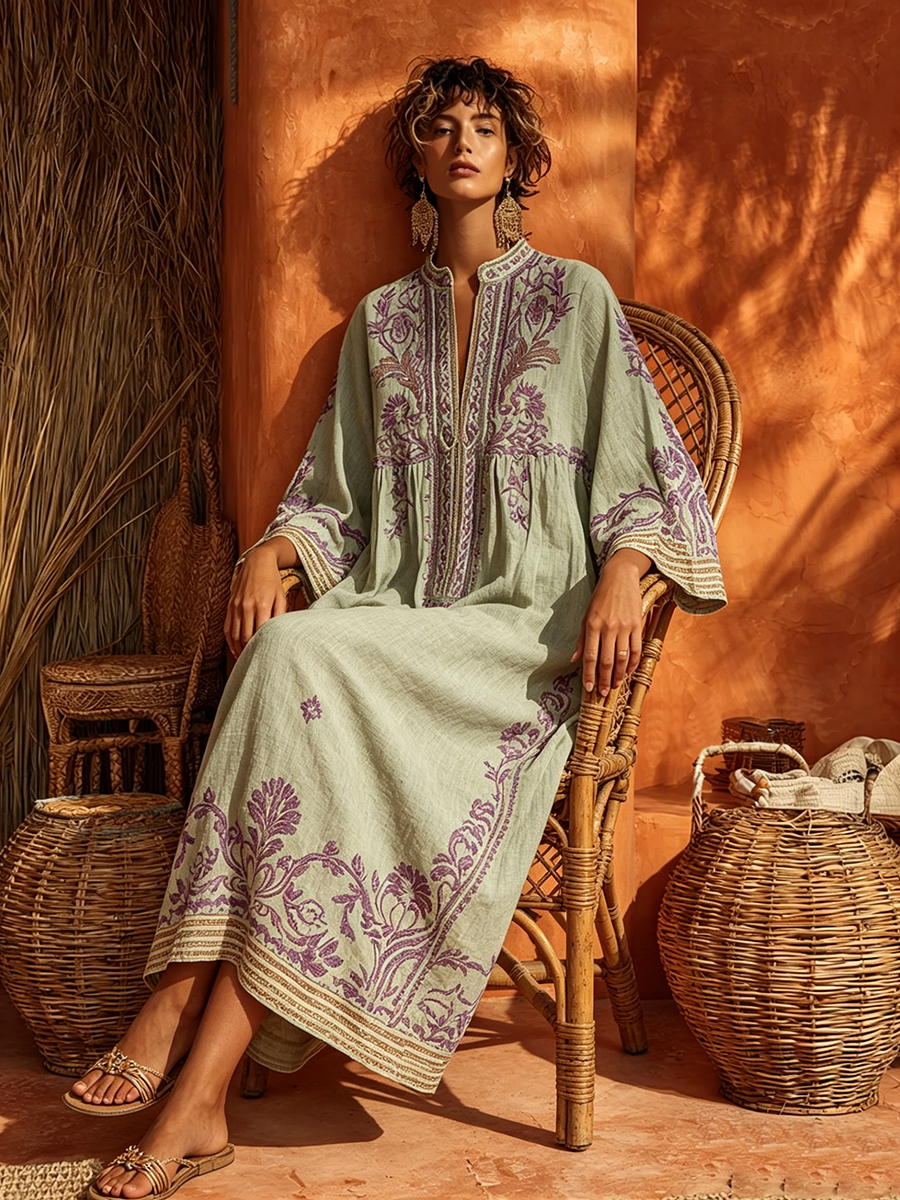 Zahara™ boheme blomster maxi kjole