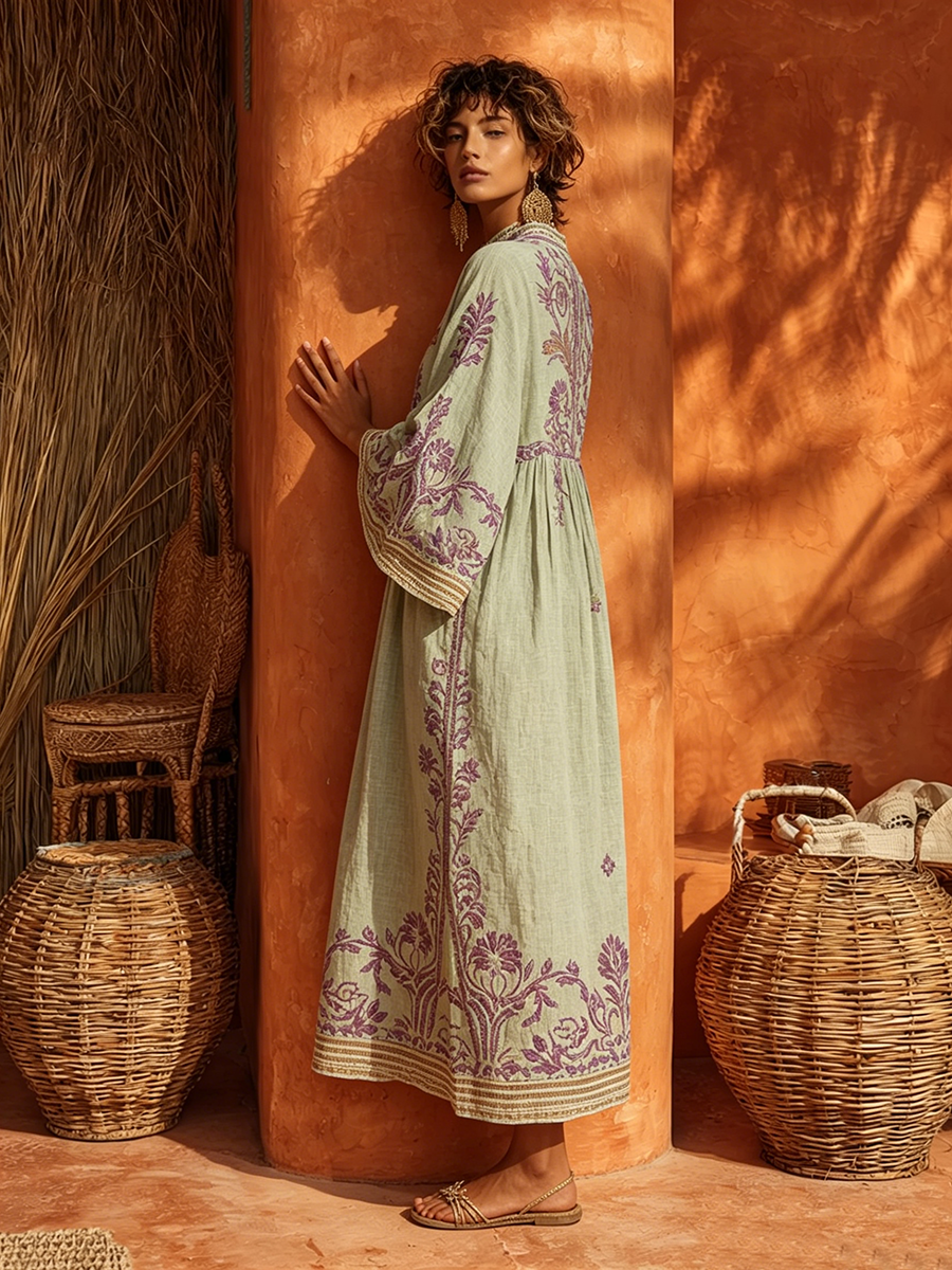 Zahara™ boheme blomster maxi kjole