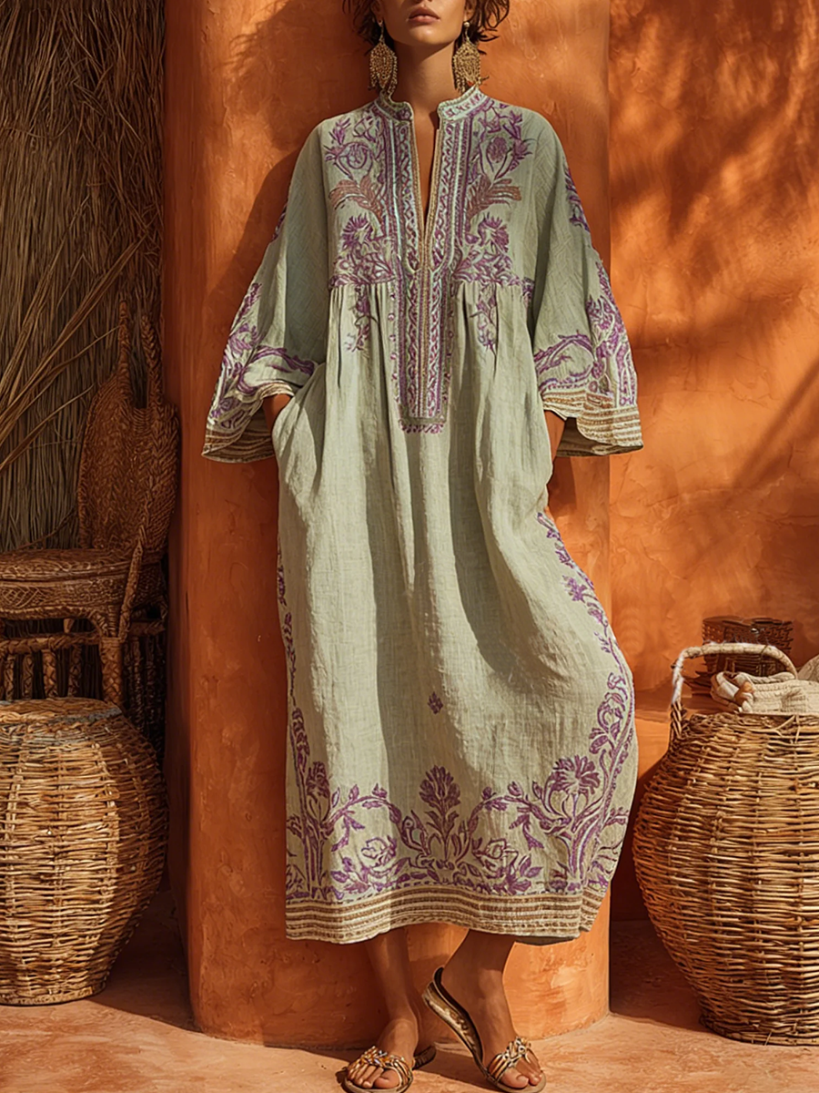 Zahara™ boheme blomster maxi kjole