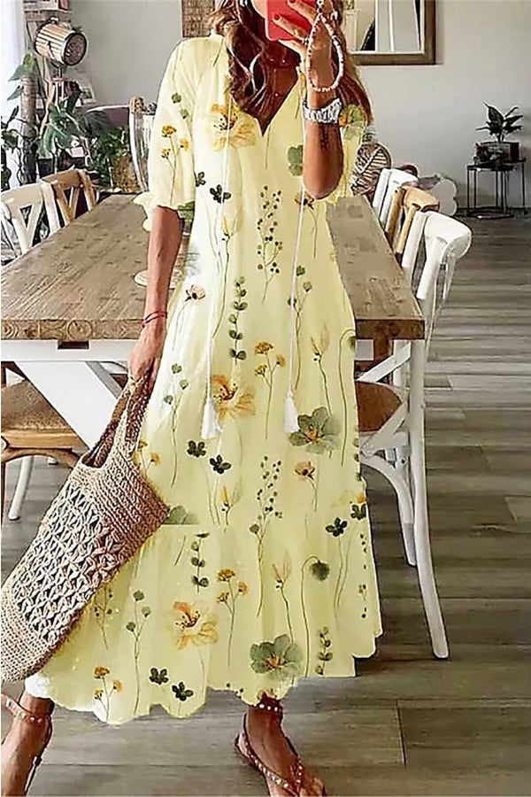 Chanty | Letblomstret Maxi-kjole