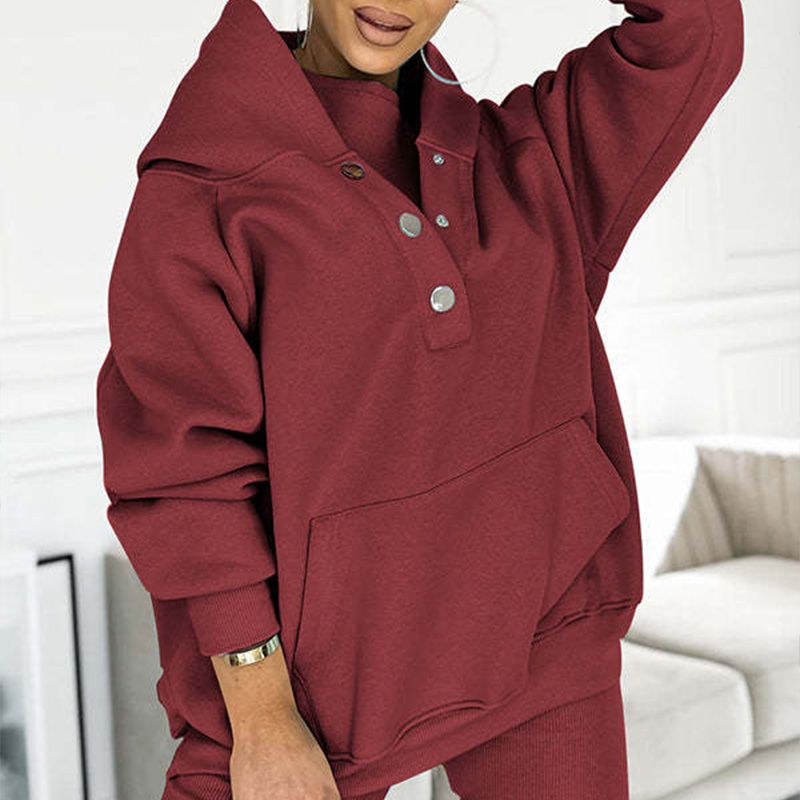 Hooded Casual and Comfortable Sweatshirt Suit (3 Pieces)