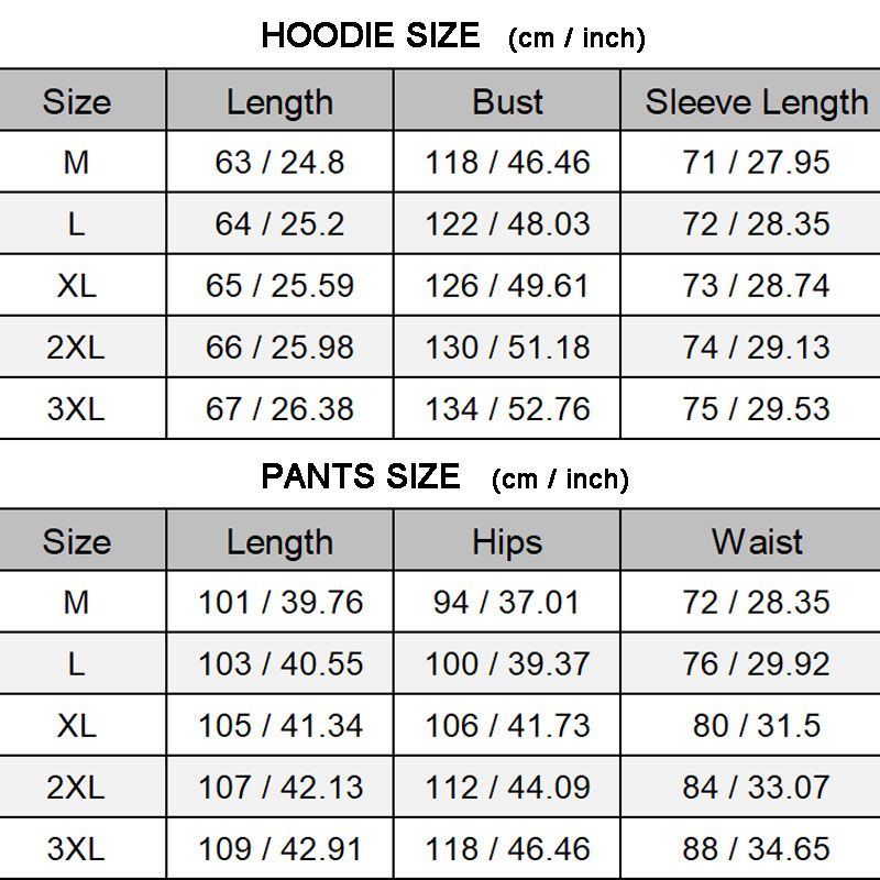 Hooded Casual and Comfortable Sweatshirt Suit (3 Pieces)