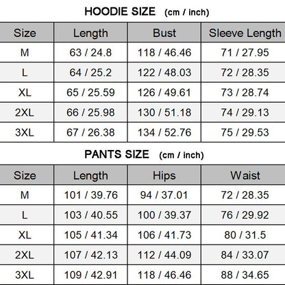 Hooded Casual and Comfortable Sweatshirt Suit (3 Pieces)