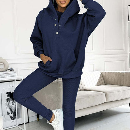 Hooded Casual and Comfortable Sweatshirt Suit (3 Pieces)