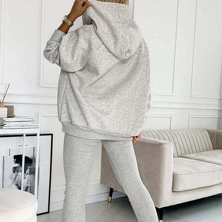 Conjunto Casual e Confortável com Moletom com Capuz (3 Peças)