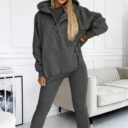Hooded Casual and Comfortable Sweatshirt Suit (3 Pieces)