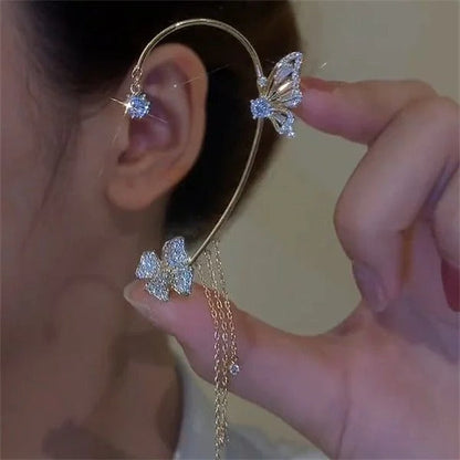 Mariposa - Zirconia sommerfugle øreringe med hængende vedhæng