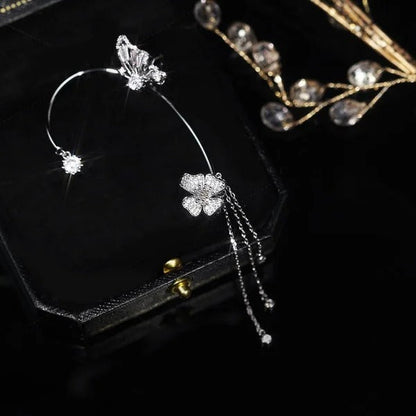 Mariposa - Zirconia sommerfugle øreringe med hængende vedhæng