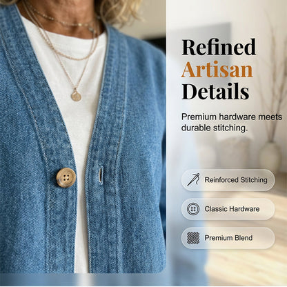 Women's Classic Button Front Denim Jacket