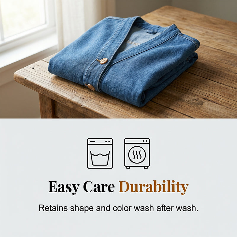 Women's Classic Button Front Denim Jacket