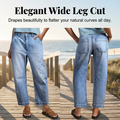 Women’s High Waisted Barrel Leg Jeans