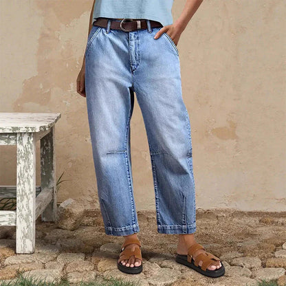 Women’s High Waisted Barrel Leg Jeans