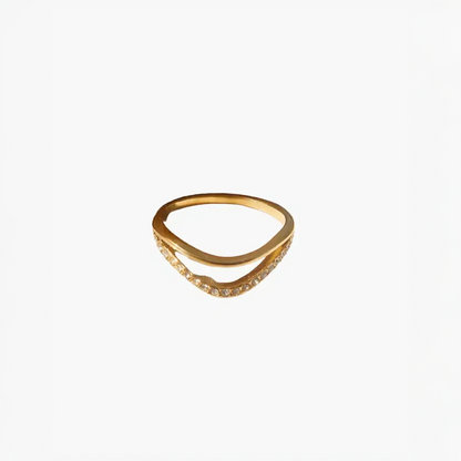 Luména | Wave-ring med glitrende og sofistikeret design
