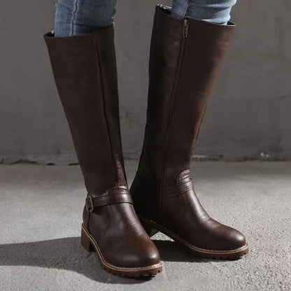 Savannah | Botas ortopédicas de couro com fivela para mulheres