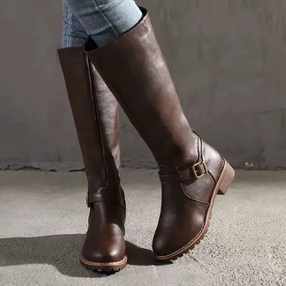 Savannah | Botas ortopédicas de couro com fivela para mulheres