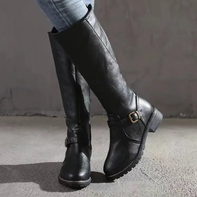 Savannah | Botas ortopédicas de couro com fivela para mulheres