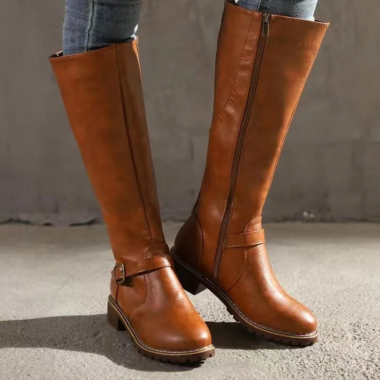 Savannah | Botas ortopédicas de couro com fivela para mulheres