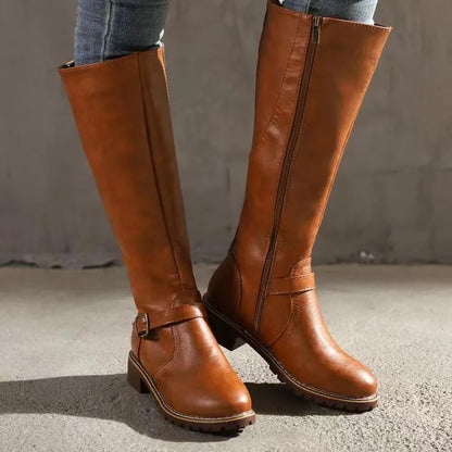 Savannah | Botas ortopédicas de couro com fivela para mulheres